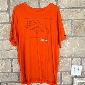 NWOT Orange Denver  Broncos Short Sleeve Tee with Logo